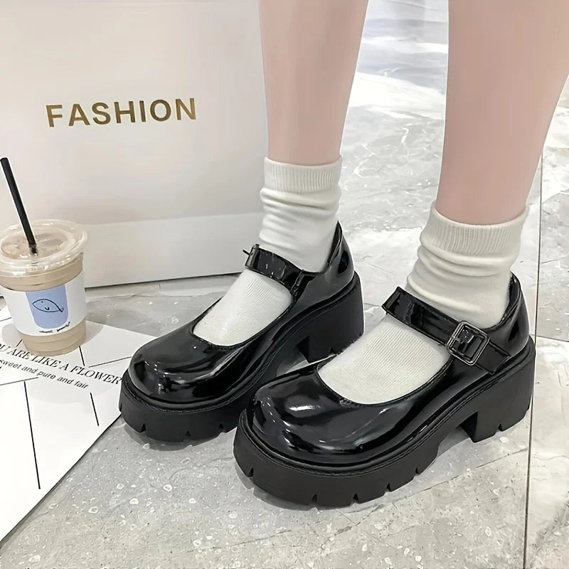 Japanese Lolita Mary Jane Cosplay Heels for Girls & Women - silverfoxgoods
